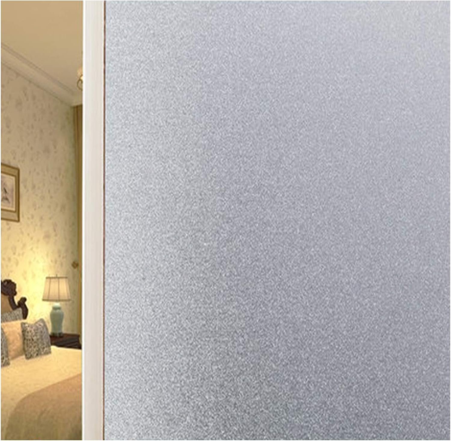 raamfolie 0.9x1m - zelfklevende mat glas film - ondoorzichtig privacy film - voorkomt UV-straling - m-winkel