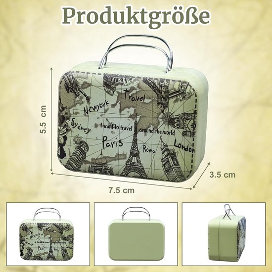 Mini reiscase, hoogwaardig wit blik — afbeelding 2