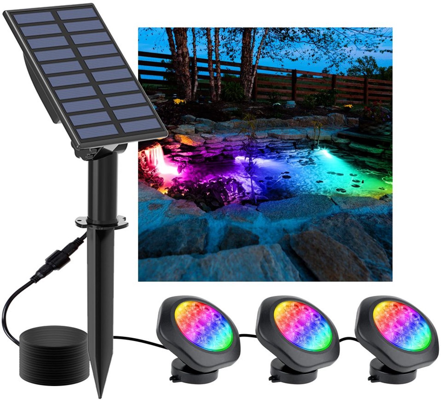 Solar Onderwaterlampen met 18 LED's voor Tuin en Vijver