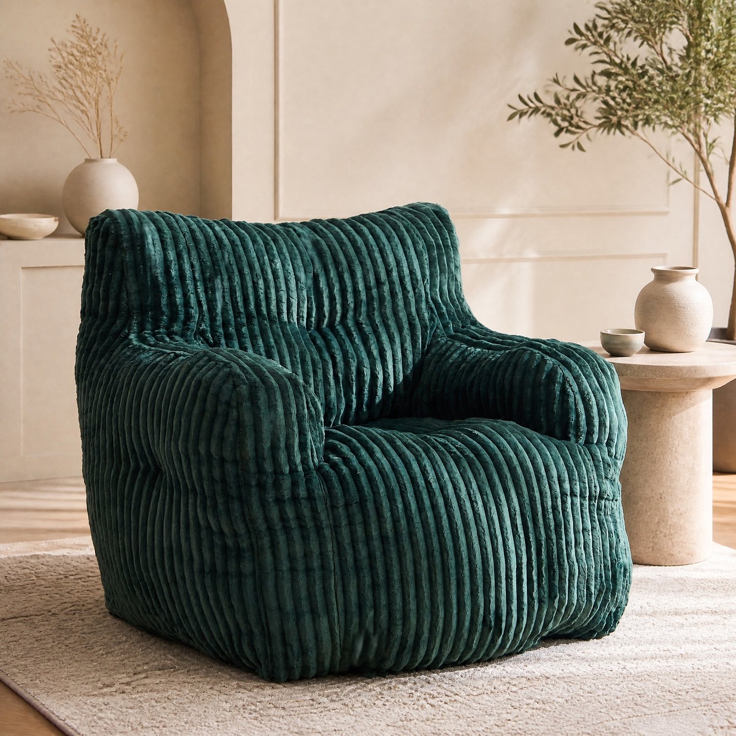 CHICFURN Zitzak - Traagschuimvulling - Met rugleuning - Groen