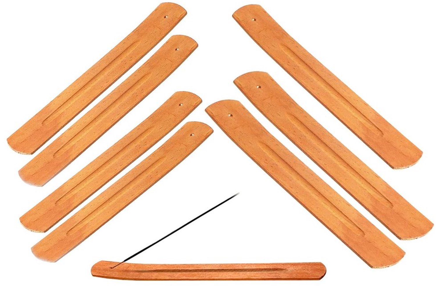 Wierookstokjeshouder 8 stuks - Bamboe/Hout - Wierookbrander - Rookaccessoires - Decoratie - Lichtgewicht/Duurzaam - Wierookhouder