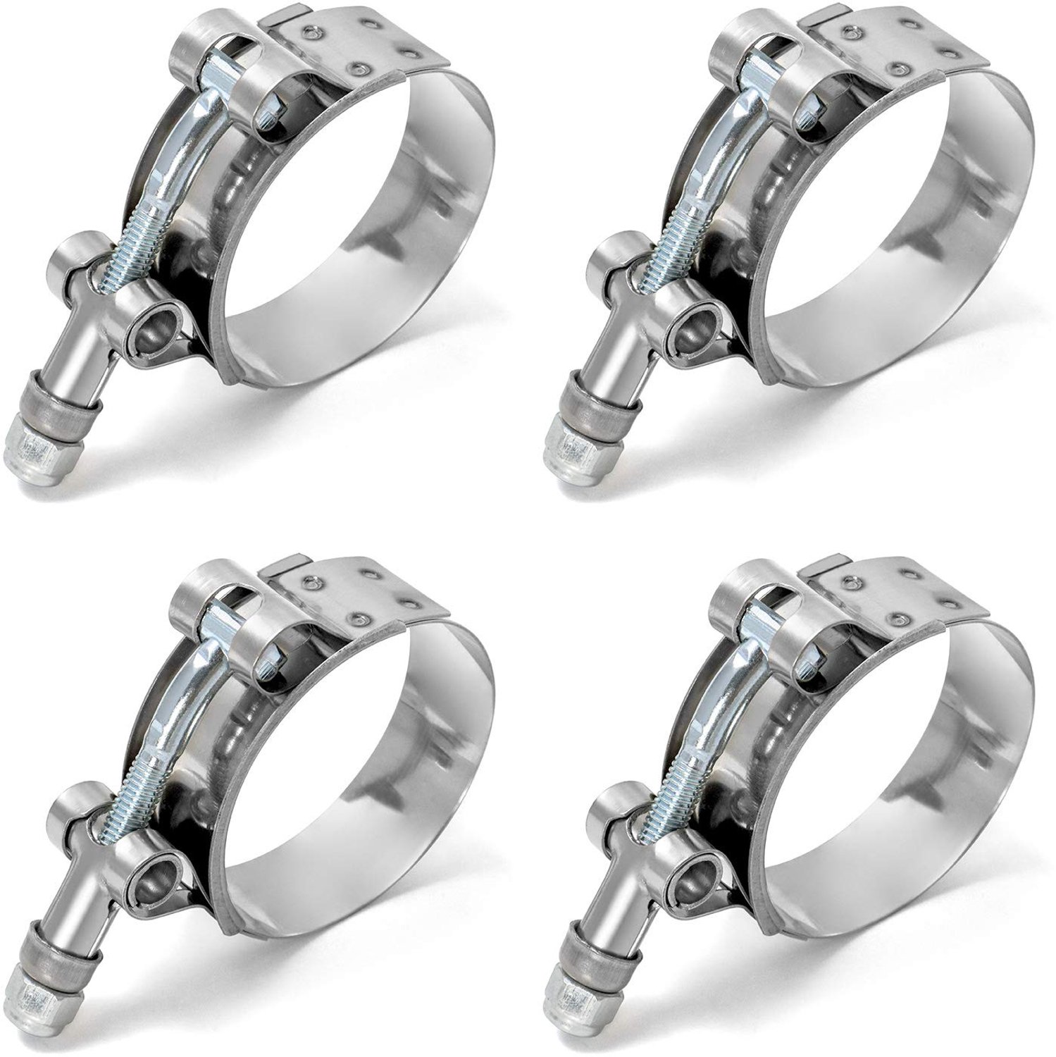 Boutklem T-bout - Roestvrij Staal - 46 mm/52 mm - 4 Stuks - Corrosiebestendig - Geschikt voor Slangen - Slangklem