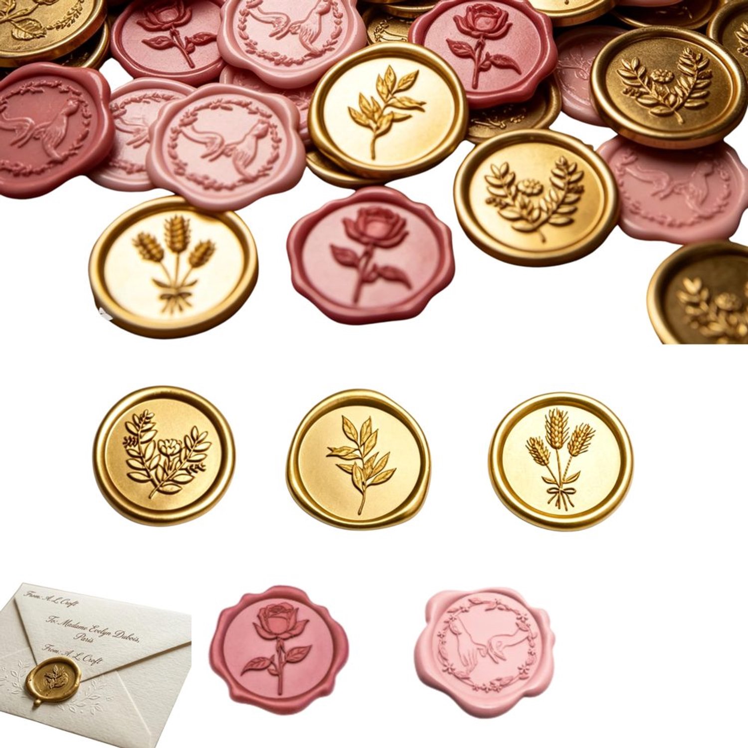 Set van 50 Waskleur Stickers voor Vintage Luxe
