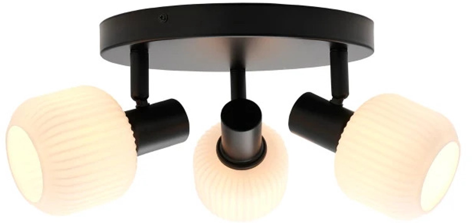 Nordlux Doos 3x Nordlux Milford LED Plafondlamp | 3x E14 Max 25W | Dimbaar | Zwart