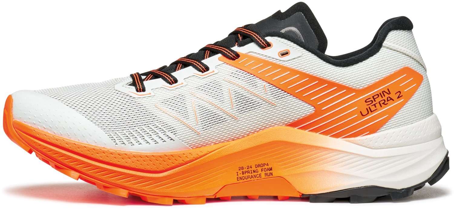 SCARPA SPIN ULTRA 2 Hardloopschoen ice/ fluo 46 Oranje