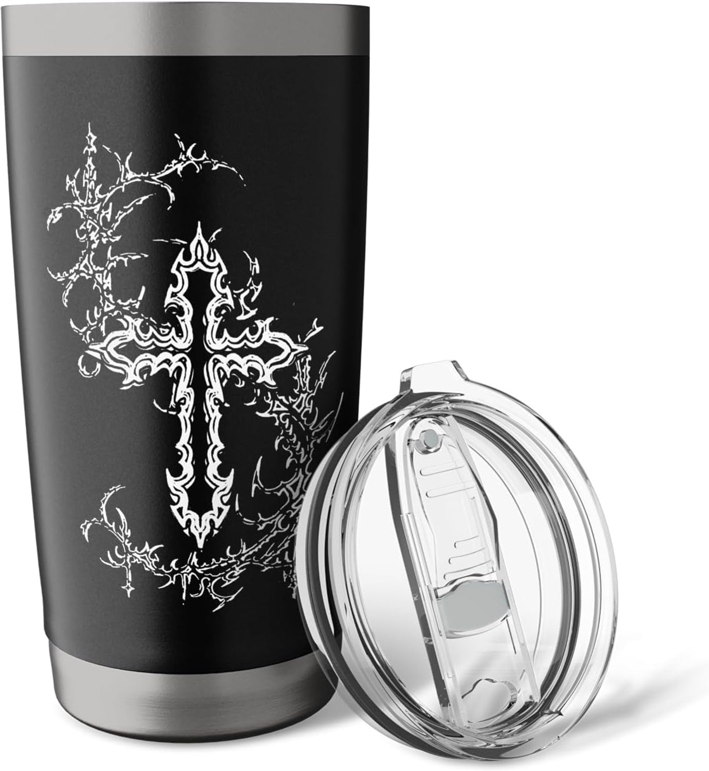 Kruis-cyber-sigillen tattoo stijl thermobeker