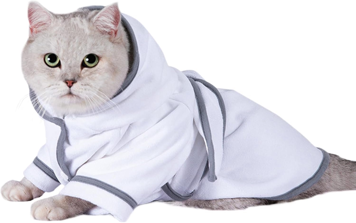 Hondenbadjas handdoek - droogjas 53 x 60 x 2 cm, dierenbadjas 185 g | polyester absorberende vacht drogen verzorging kleding comfort, sneldrogende hondenbadkleding Korpe