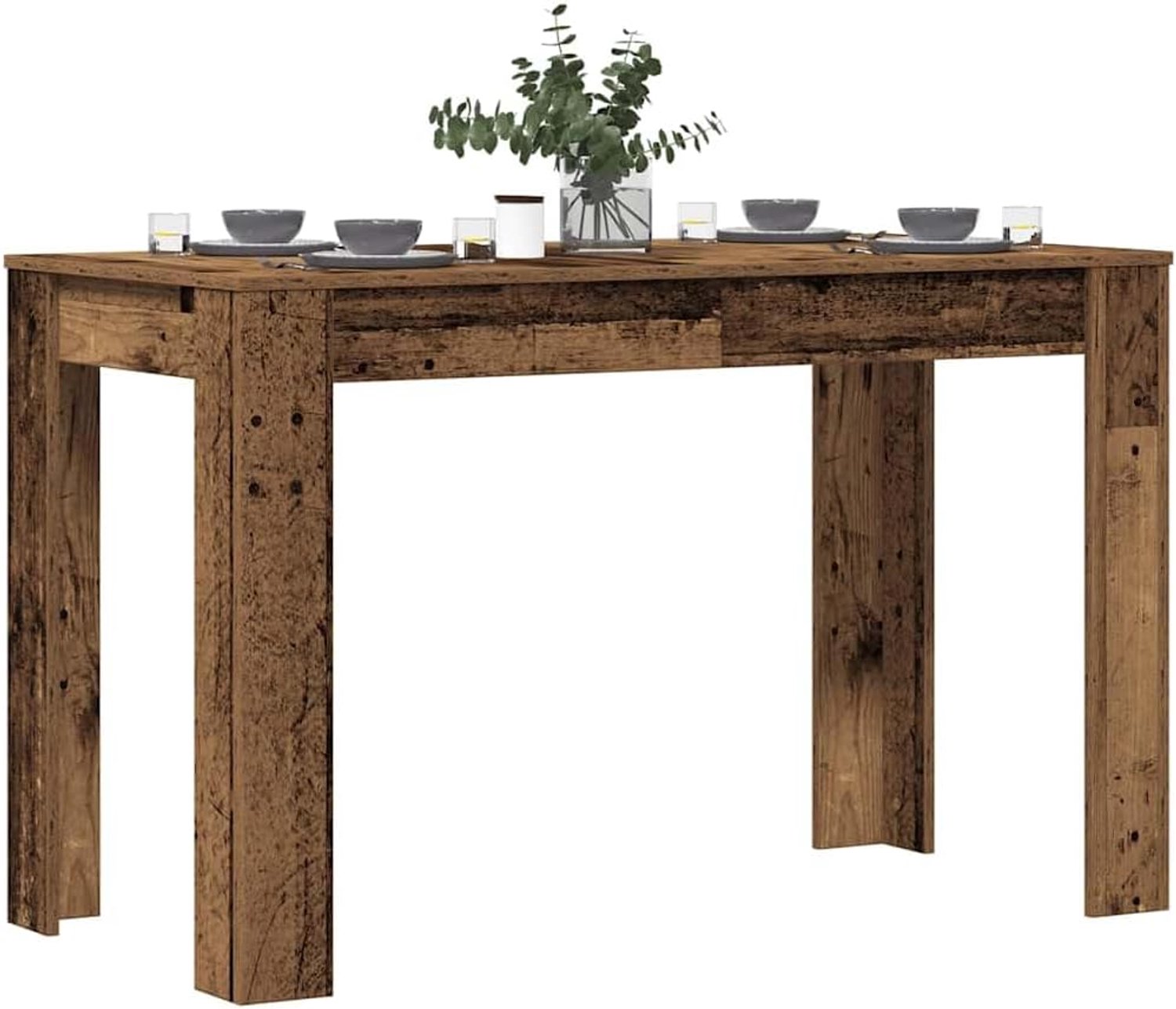 Hout strak en eenvoudig model 120x60x76 cm oud houtkleurig