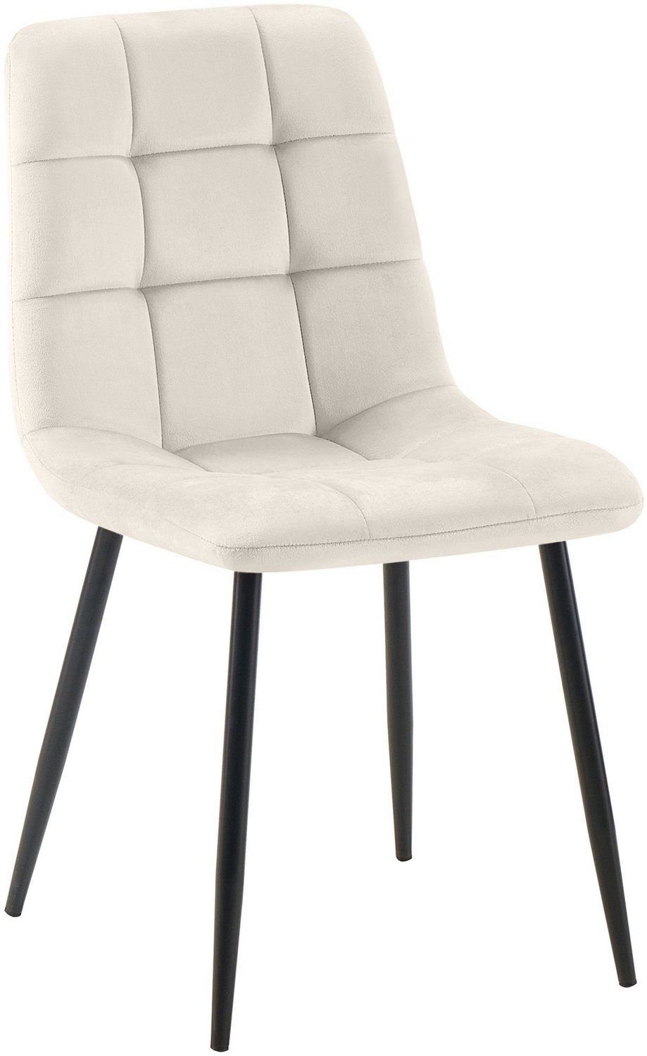 Luxe Comfort Eetkamerstoel - Fluweel Fluweel/cremewit