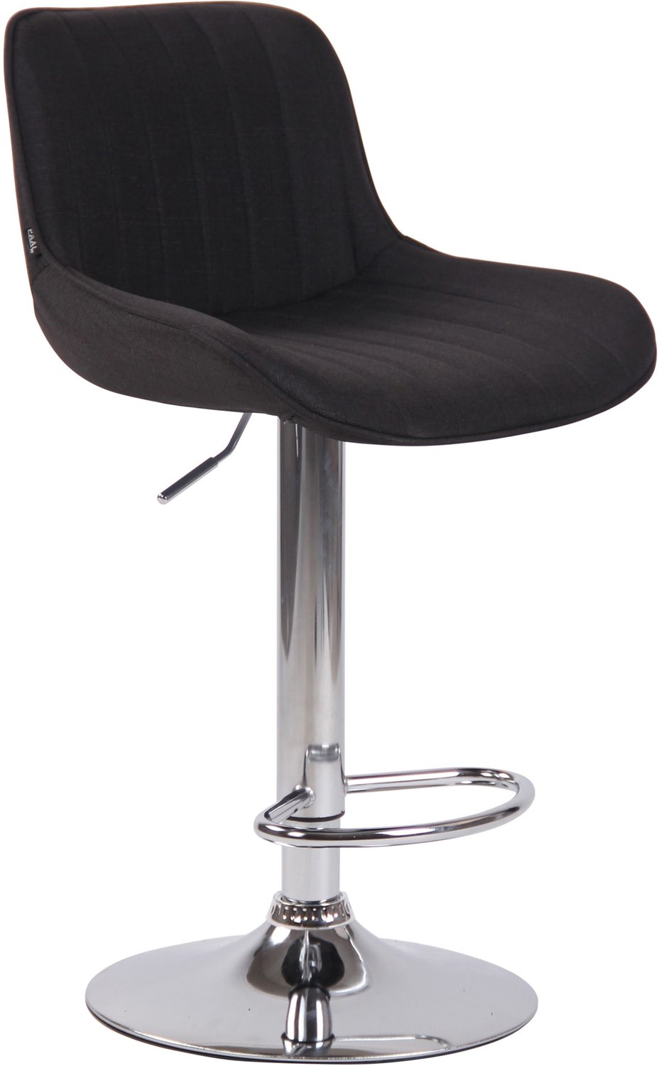 Luxe Comfort Barkruk - Stof - Zwart chroom/zwart