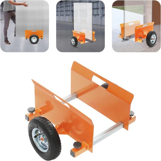Platenroller tot 250-300 kg, plaatwagen, transporthulp, droogbouw, rolwagen voor het vervoer van wandplaten, houten platen — afbeelding 3