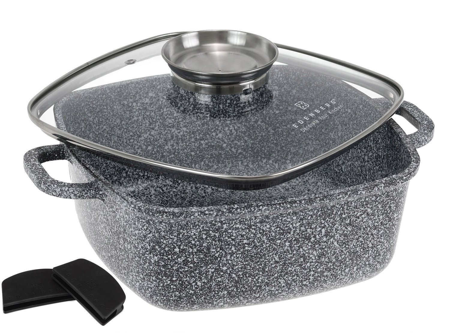 Bratpan 6,5L Vierkant 28x28cm met Deksel - Geschikt voor Inductie