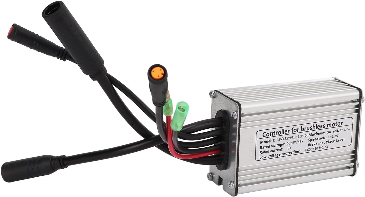 17 A, 36 V, 48 V, 6 MOS, besturing voor elektrische fiets, aluminiumlegering, waterdichte stekker, reserveonderdelen, motormodificatie