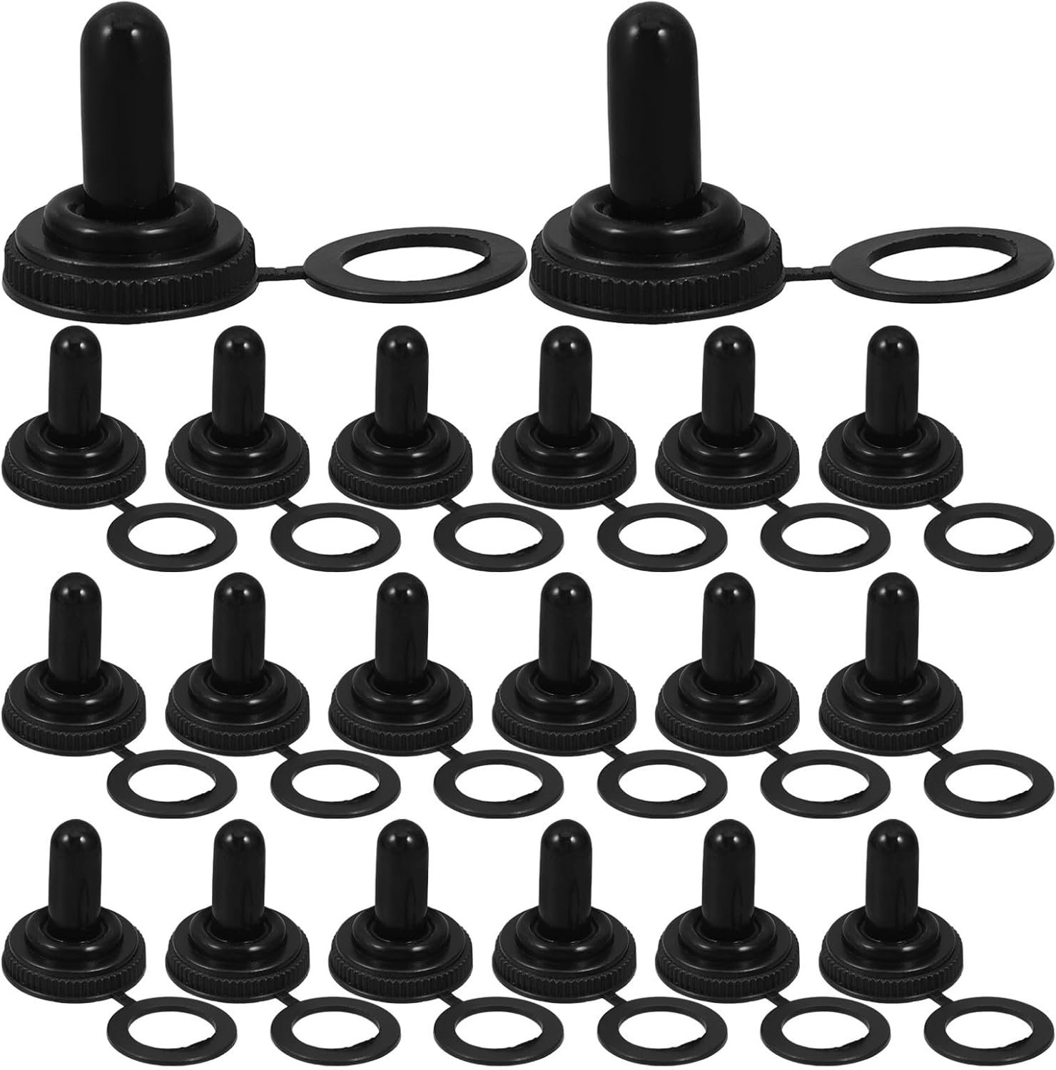 20 Stuks Waterdichte Rubberen Schakelaarhoes Schroefdraad Stofdichte Beschermkap voor Mini Knop Elektrische Machine Schakelaars Industrieel Gebruik