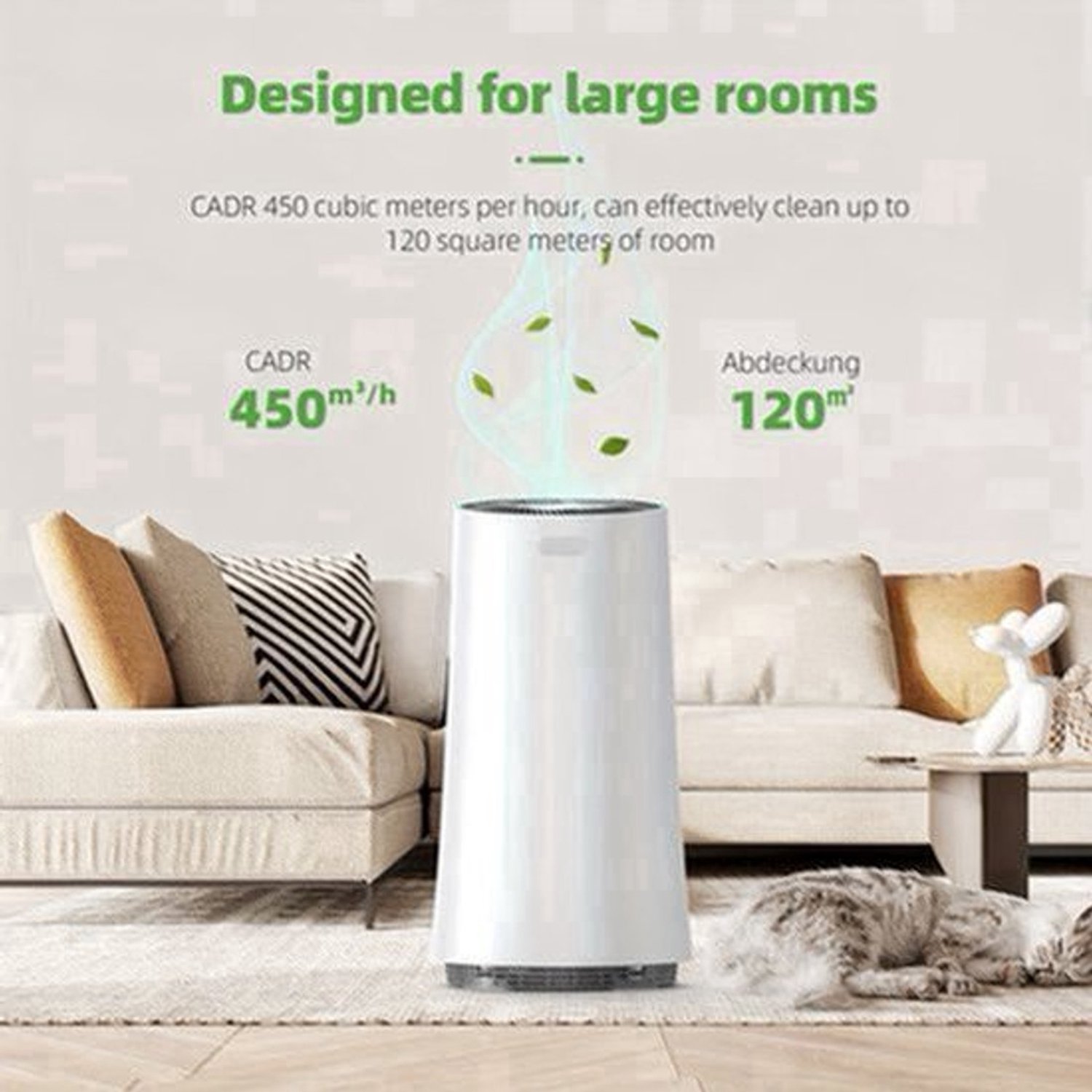 Luchtreiniger – Luchtzuiveraar – HEPA Filter – Allergiezuiveraar – Rookfilter – 4-in-1 Filtertechnologie – Geschikt voor 60 m² – Stil en Timerfunctie