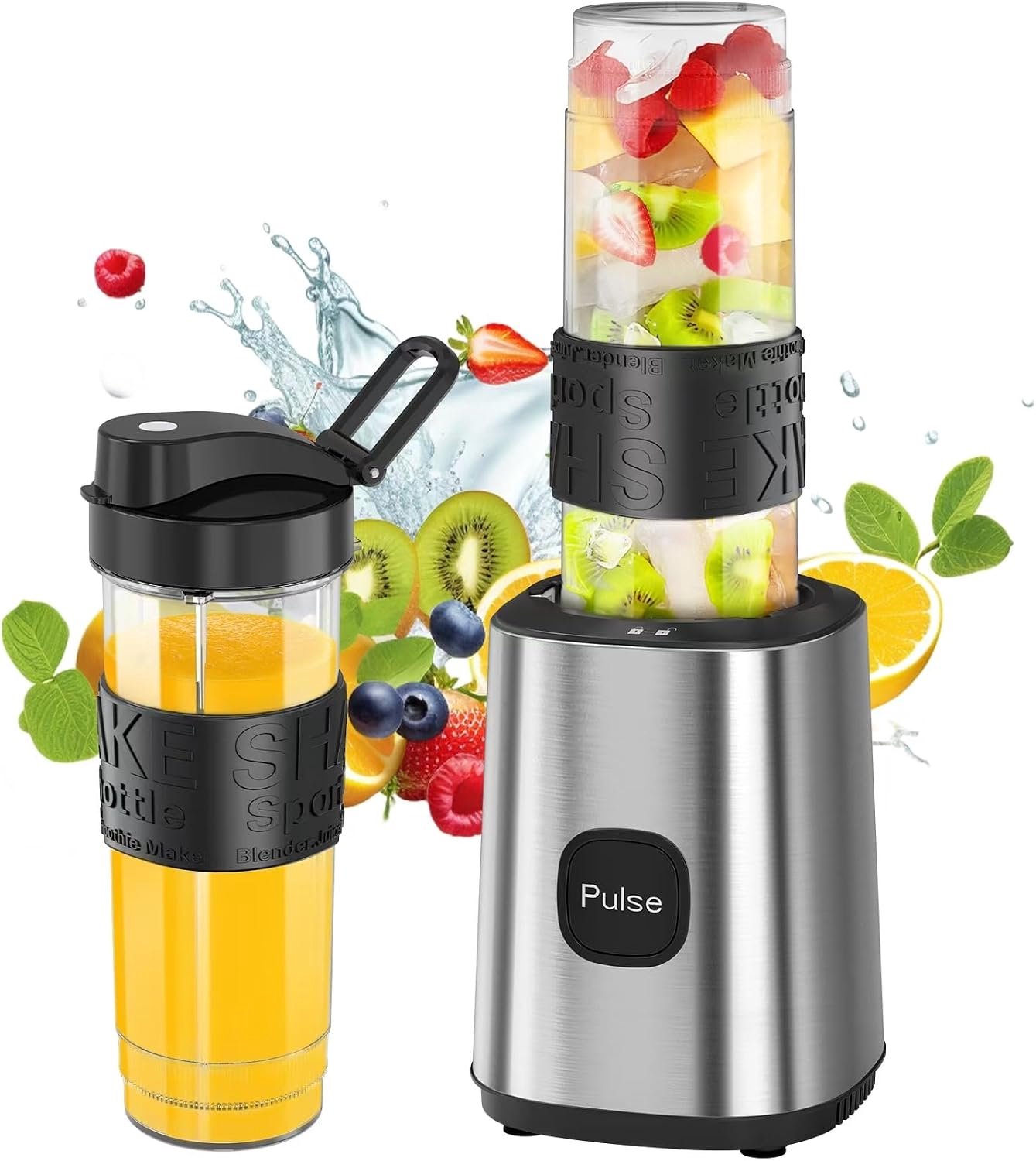Mixer, 500 W, smoothie mixer, 570 ml, mini draagbare elektrische mixer, smoothie mixer, keuken voor smoothies, fruit specerijen, BPA-vrij