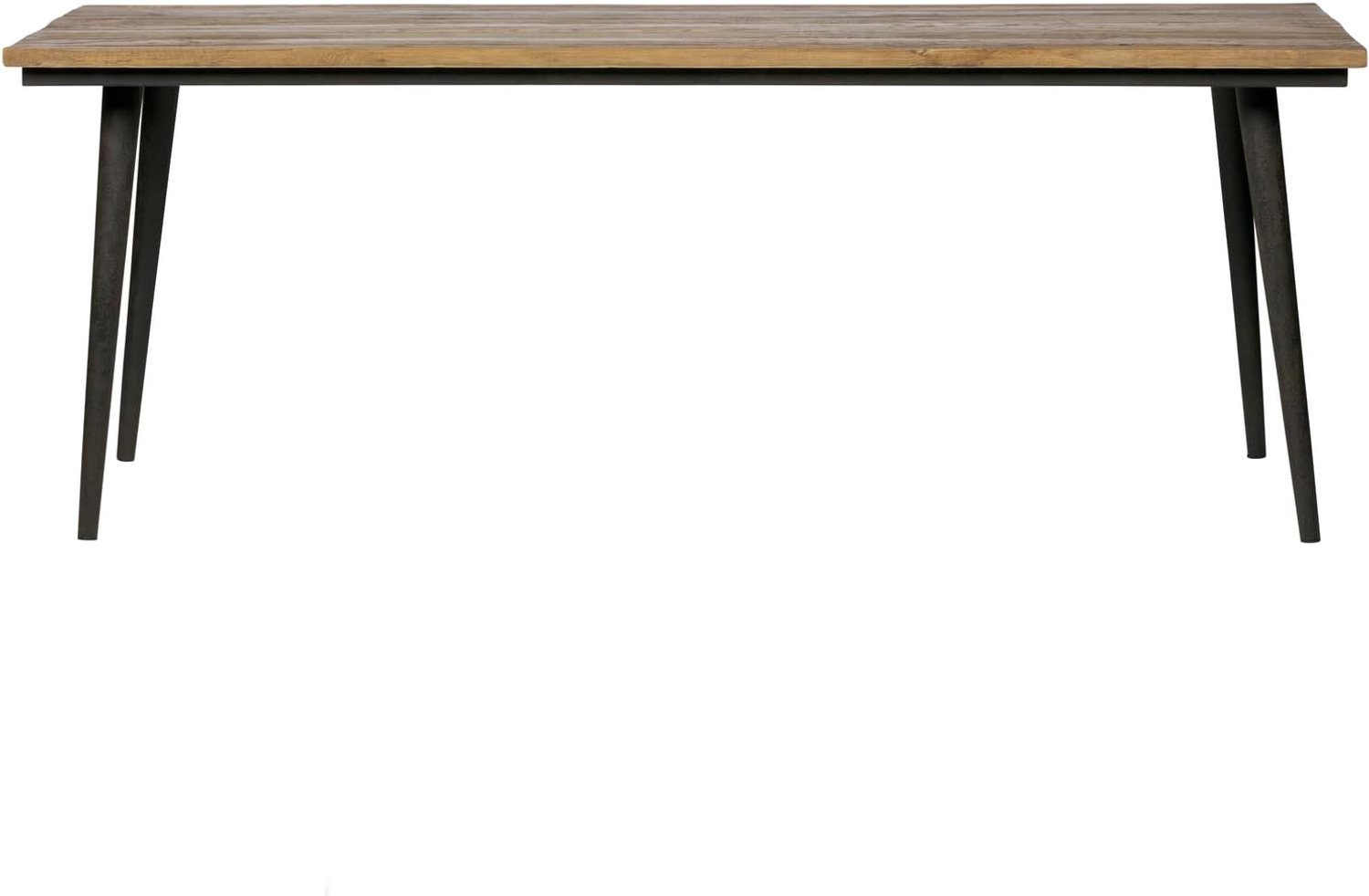 Eettafel Guild 220 x 90 cm iepenhout metaal eetkamertafel tafel