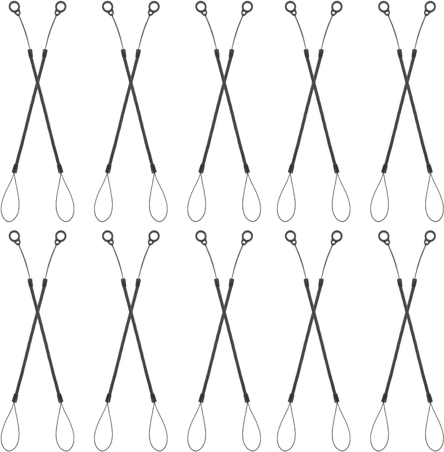 20 Stuks Elastische Spiraal Stylus Pen Universele Anti-verlies Lanyard voor Touchscreen Tablet Pennen Veerkrachtige Veerkoord voor Mobiele Efficiëntie Veilige Verankering
