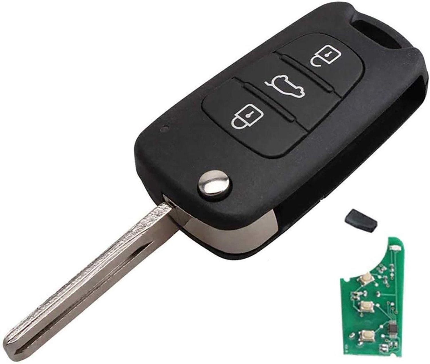 Sleutel met elektronische programmering PLIP, compatibel met Hyundai IX30 IX35 IX20 I30 I10 I20 I40 Elantra Santa Fe KIA K2 K5 Rio 3 Picanto Ceed Cerato Sportage Soul