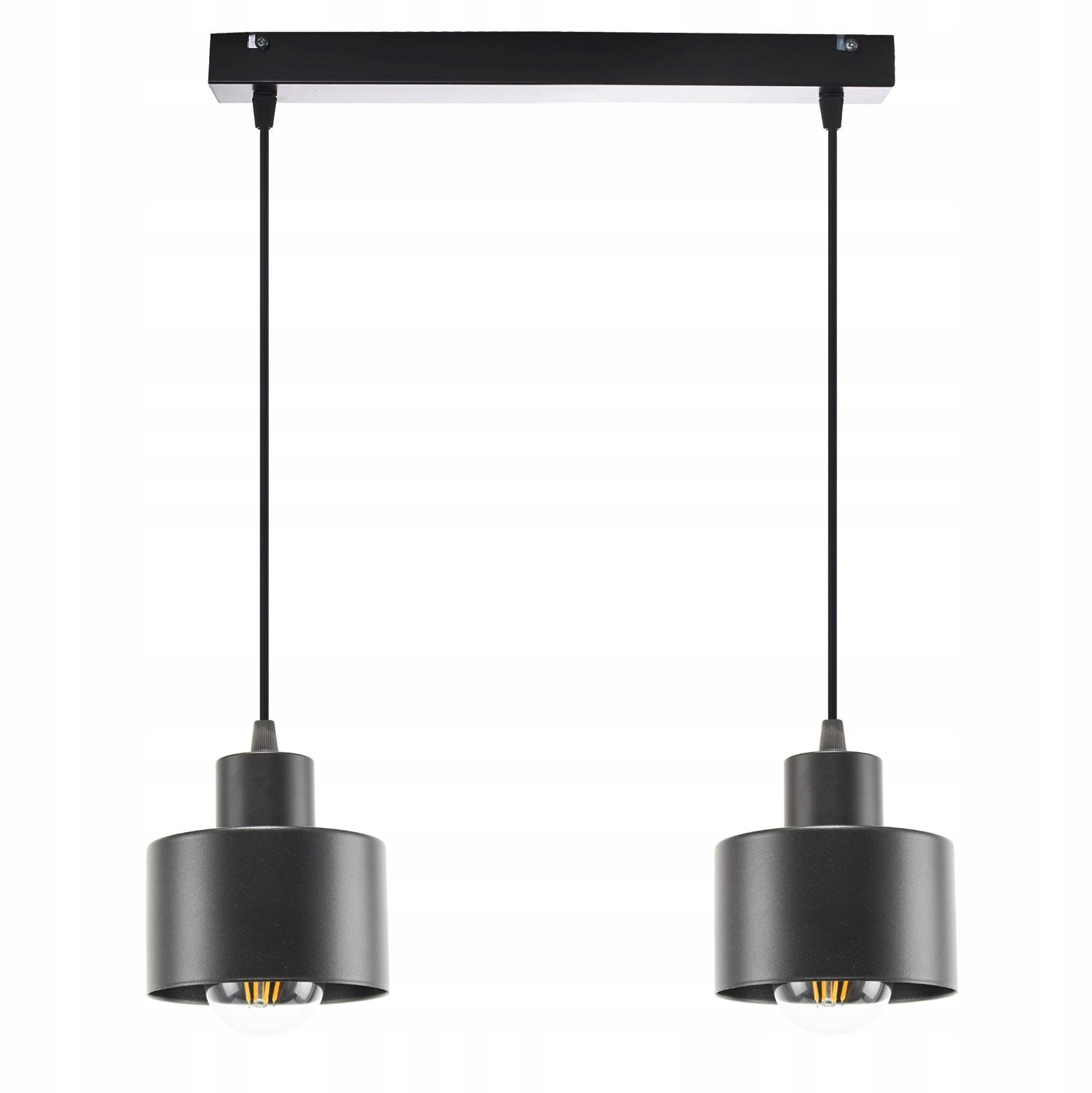 Merkloze LED Hanglamp Rond Zwart - 2 Lichtpunten