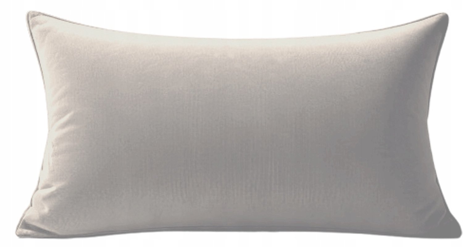 Beige Velours Sierkussenhoes 45x25 cm met Rits