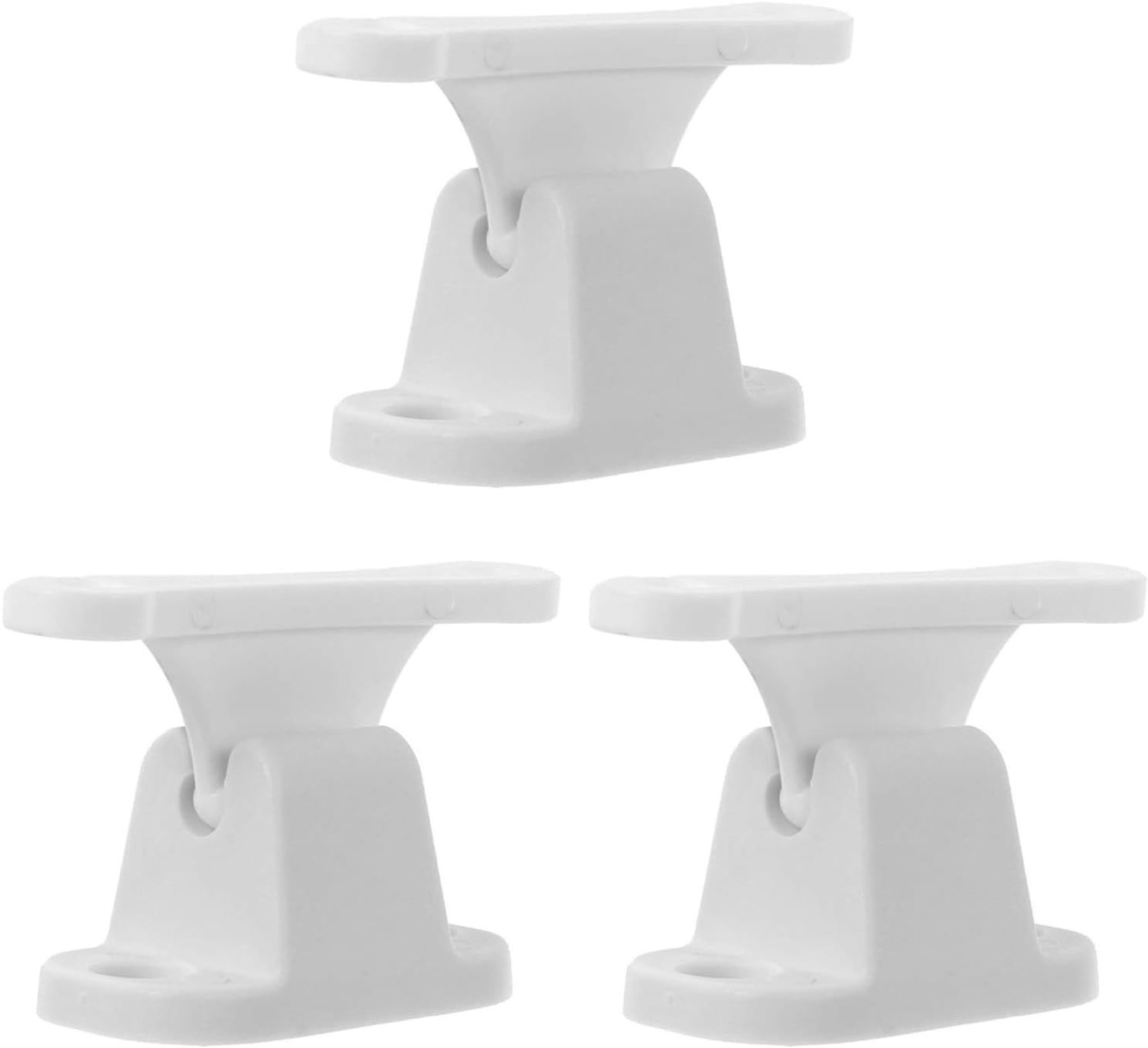 Set van 3 Witte Deursnappers en Deursloten voor Caravan en Motorhome - Duurzaam Nylon, Perfect voor RV, Bus en Boot Accessoires