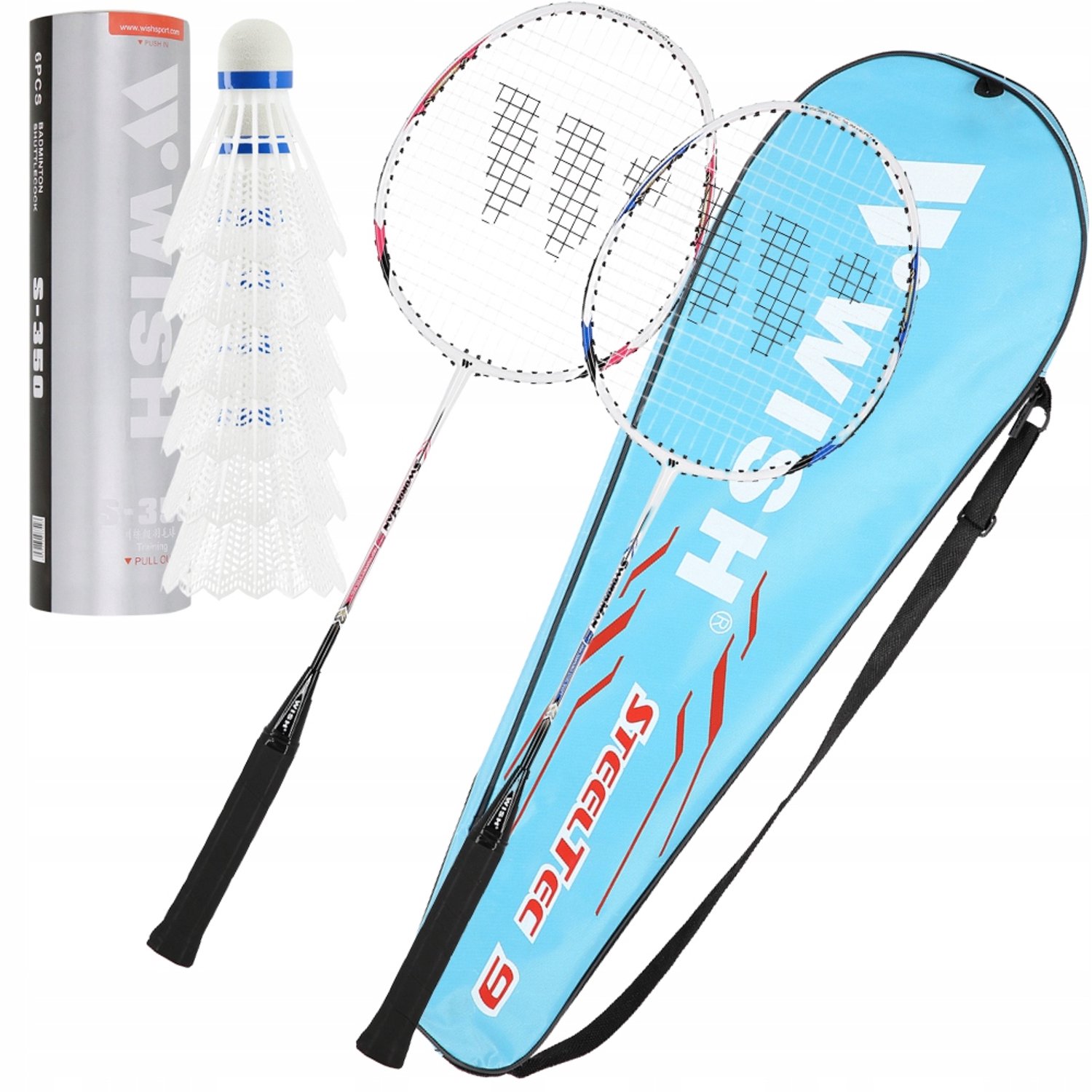 Badminton Set: 2 Rackets, 6 Shuttles & Case - ISODYNAMIC
