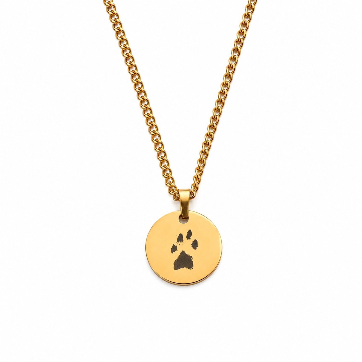 Heren Ketting met Pootafdruk Goud