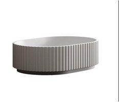 Zeza Blend Waskom - 48 x 34.5 x 14 cm - ovaal - solid surface - mat wit