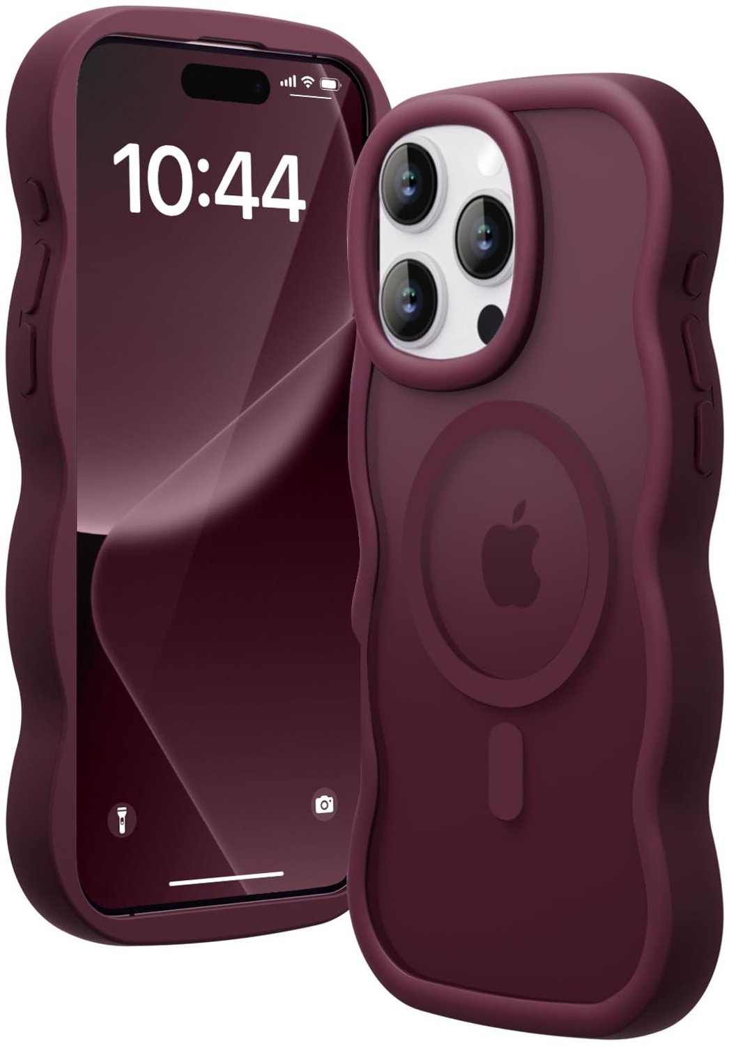 Magnetische Hoes voor iPhone 16 Pro Max - Golvend - Bordeaux