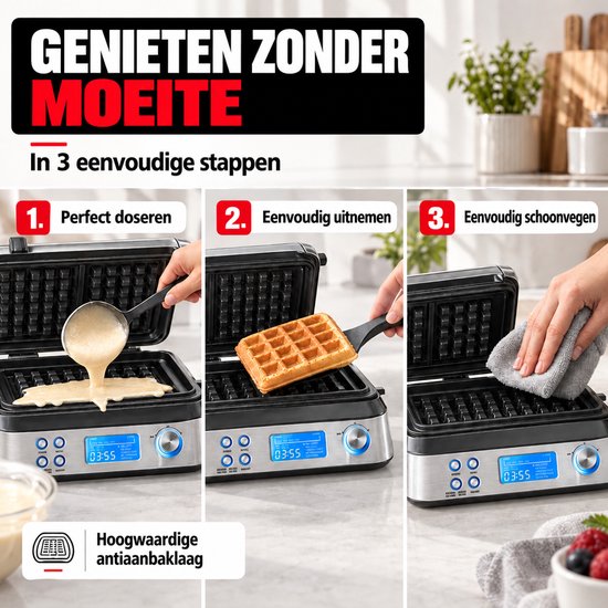 Gastroback - Advanced Control wafelijzer - 2 wafels tegelijk - 1600 Watt — afbeelding 2