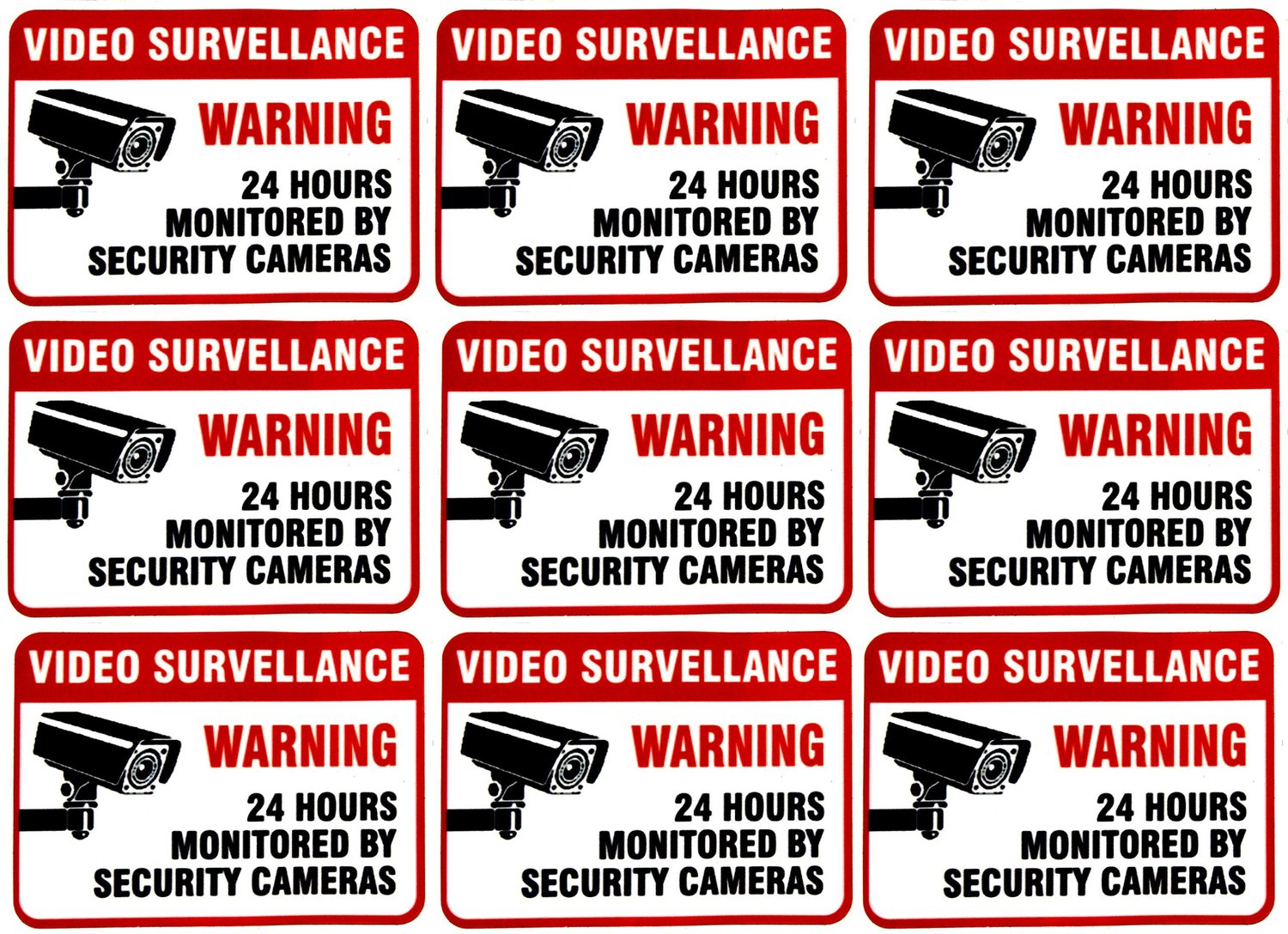 Videobewaking Sticker - Weerbestendig en Duurzaam