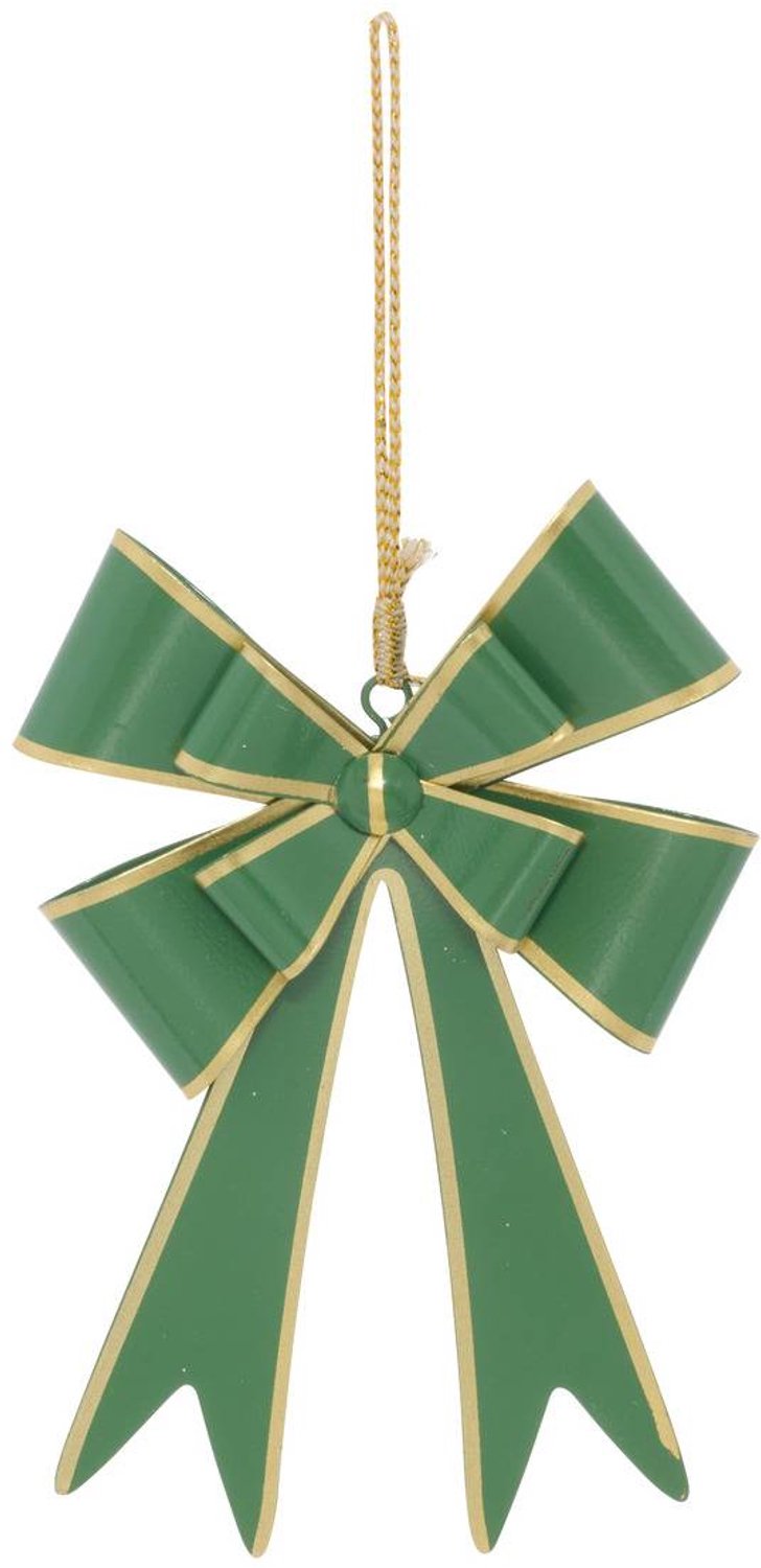 Atmosphera Créateur d'intérieur® Kerstboomversiering met dubbele knoop, van metaal, 15 cm vert