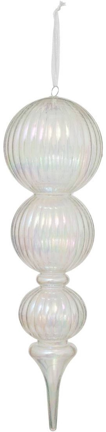 Feeric lights & Christmas Iriserende plastic kerstbal, diameter 35 cm Blanc