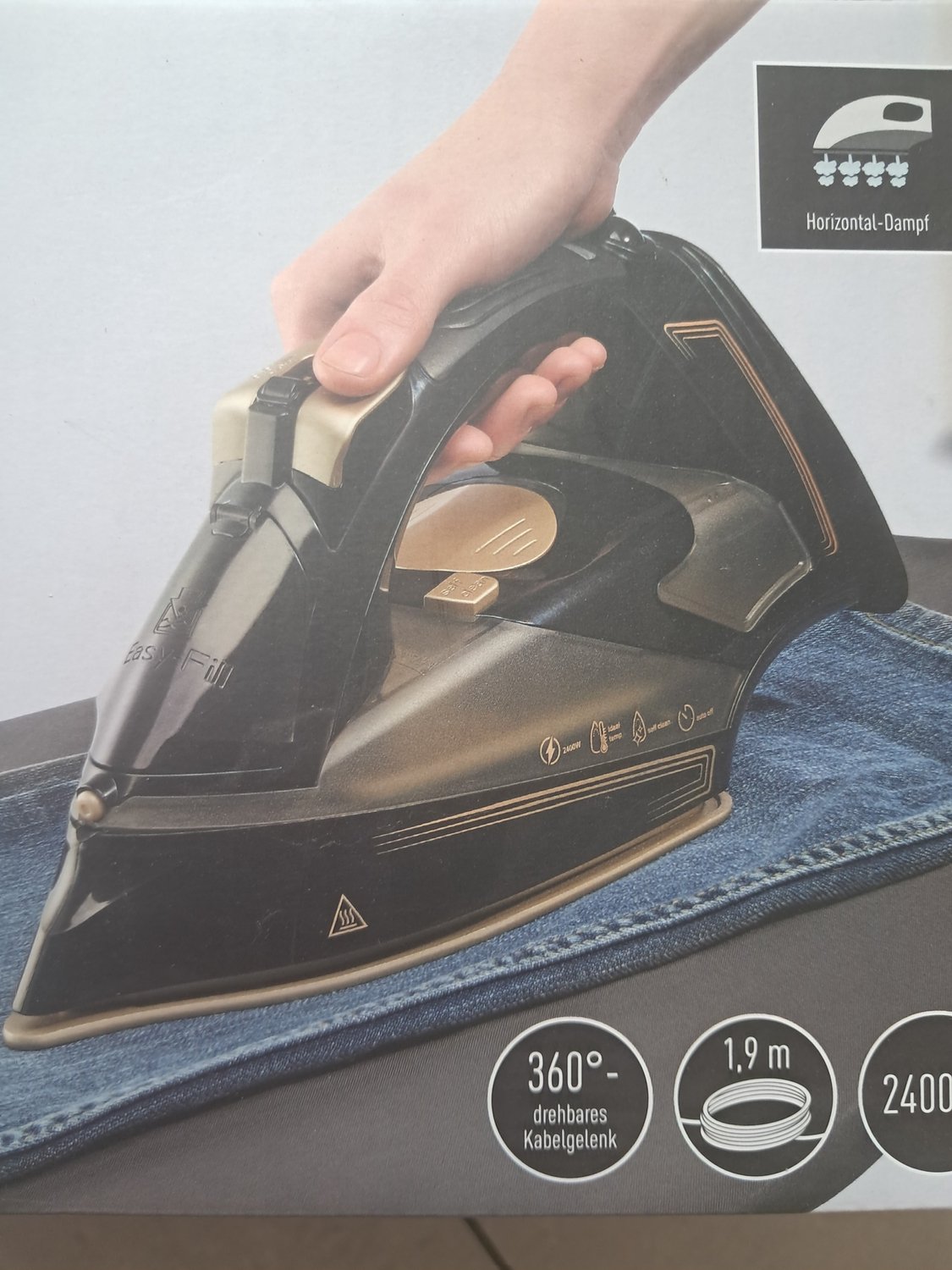 Silvercrest Stoom Strijkijzer 2400W - 320ML - Zwart - Korte opwarmtijd zodat het apparaat snel klaar is voor gebruik