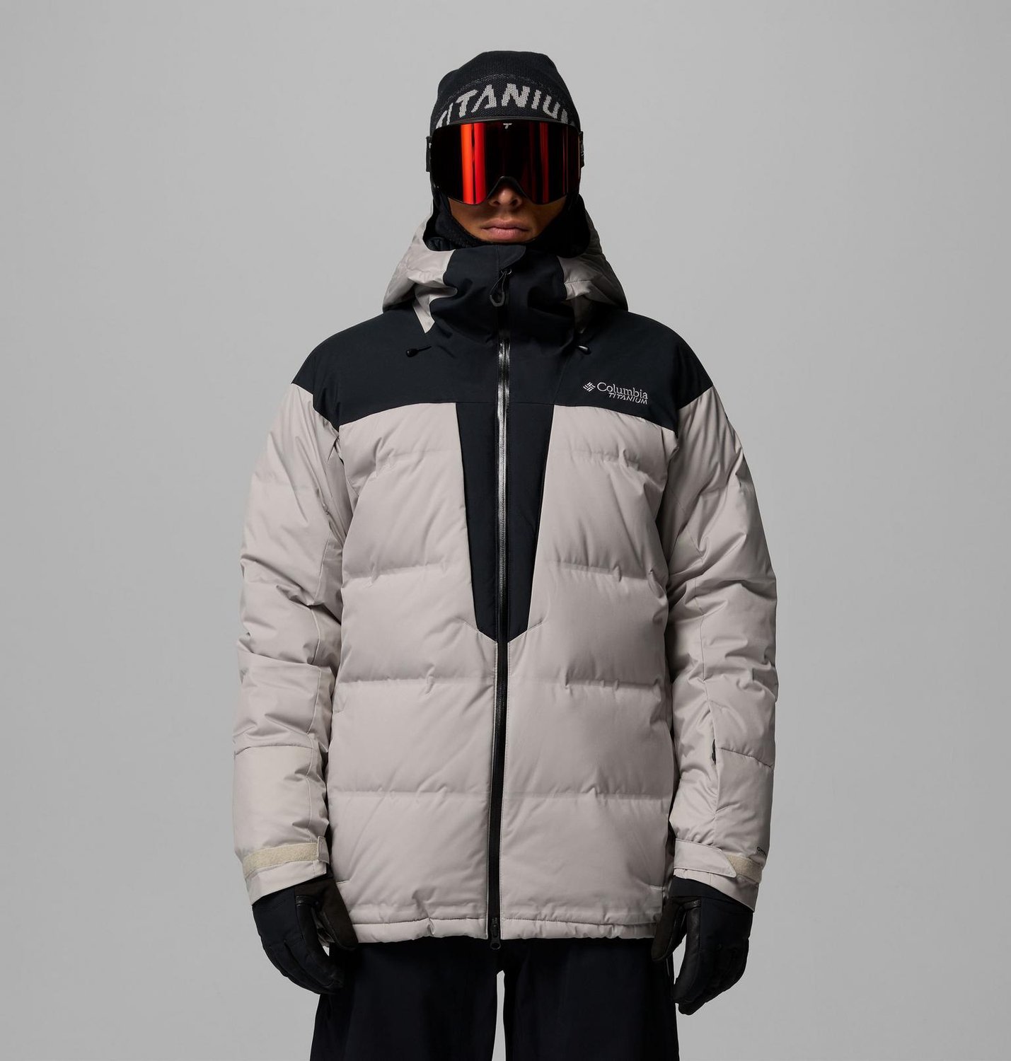 Columbia Glacier Ridge Down Jacket L Beige
