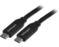 StarTech.com 4m USB-C Laadkabel, Fast Charge & Sync Type C Kabel, 100W (5A) PD, USB 2.0, USB-IF Gecertificeerd - Zwarte USB Oplaadkabel
