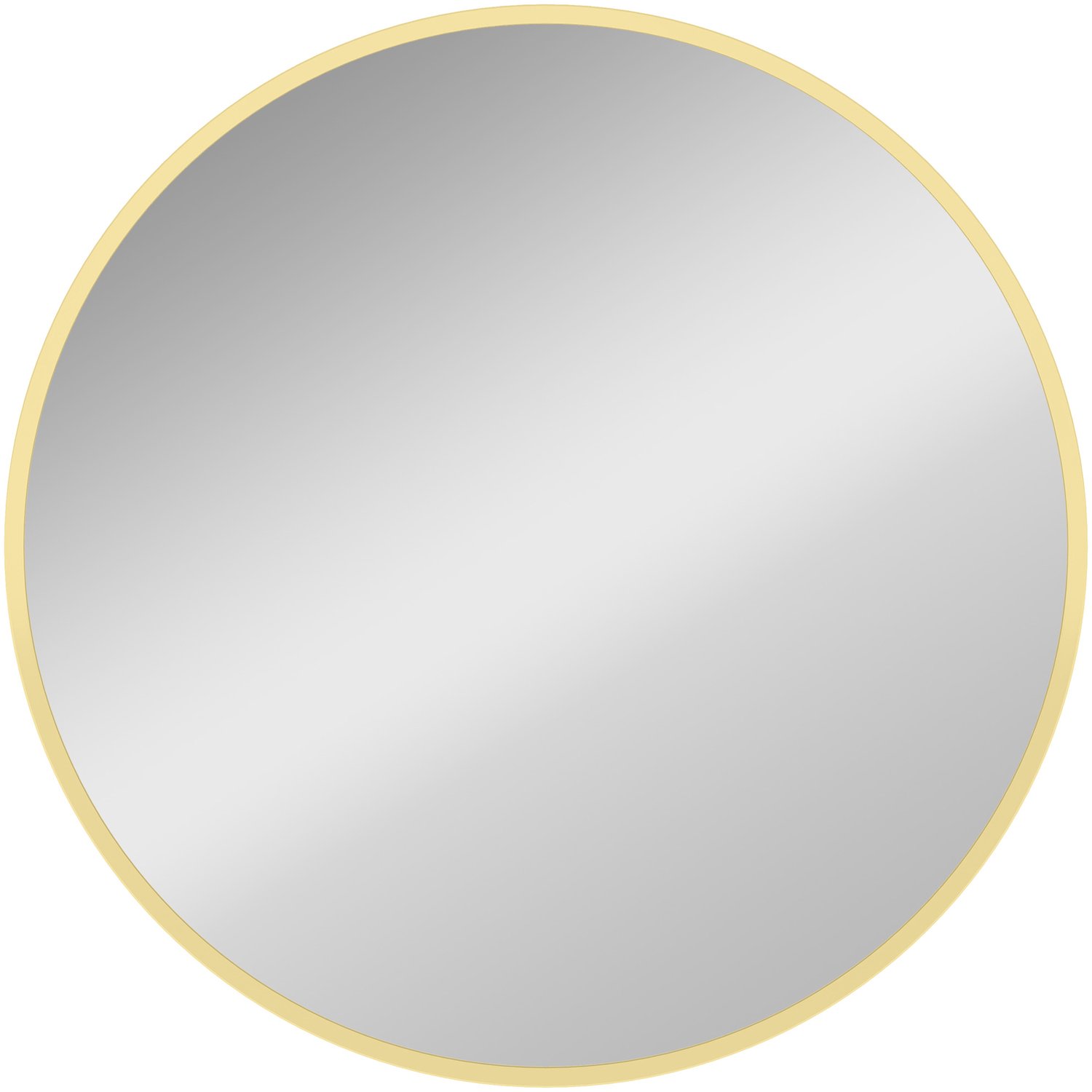 Homona Wandspiegel rond - Modern design met gouden frame - Ø61 cm - Goud