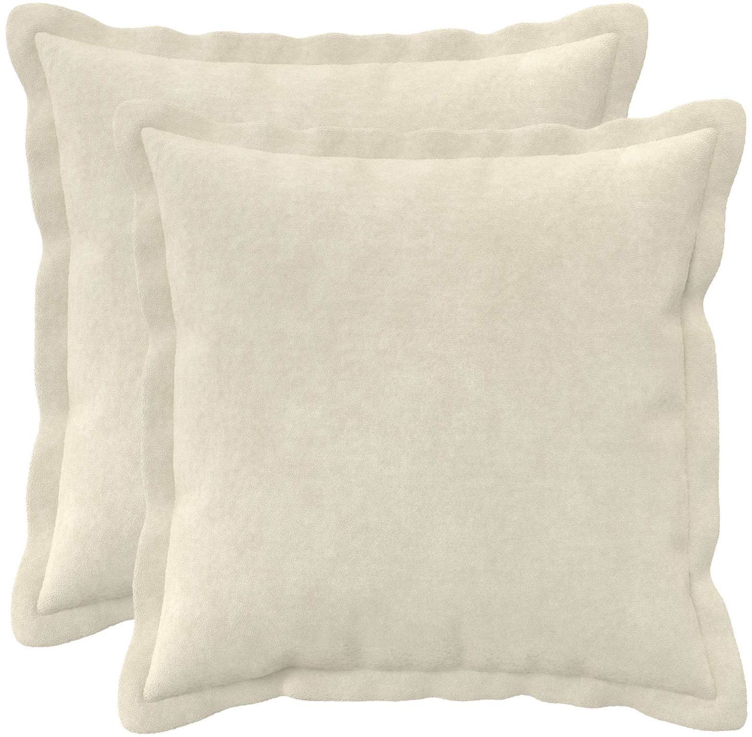 vidaXL Dekenkussen - 2 - st - HOUTEN - Crèmekleurig - 30 - x - 30 - cm