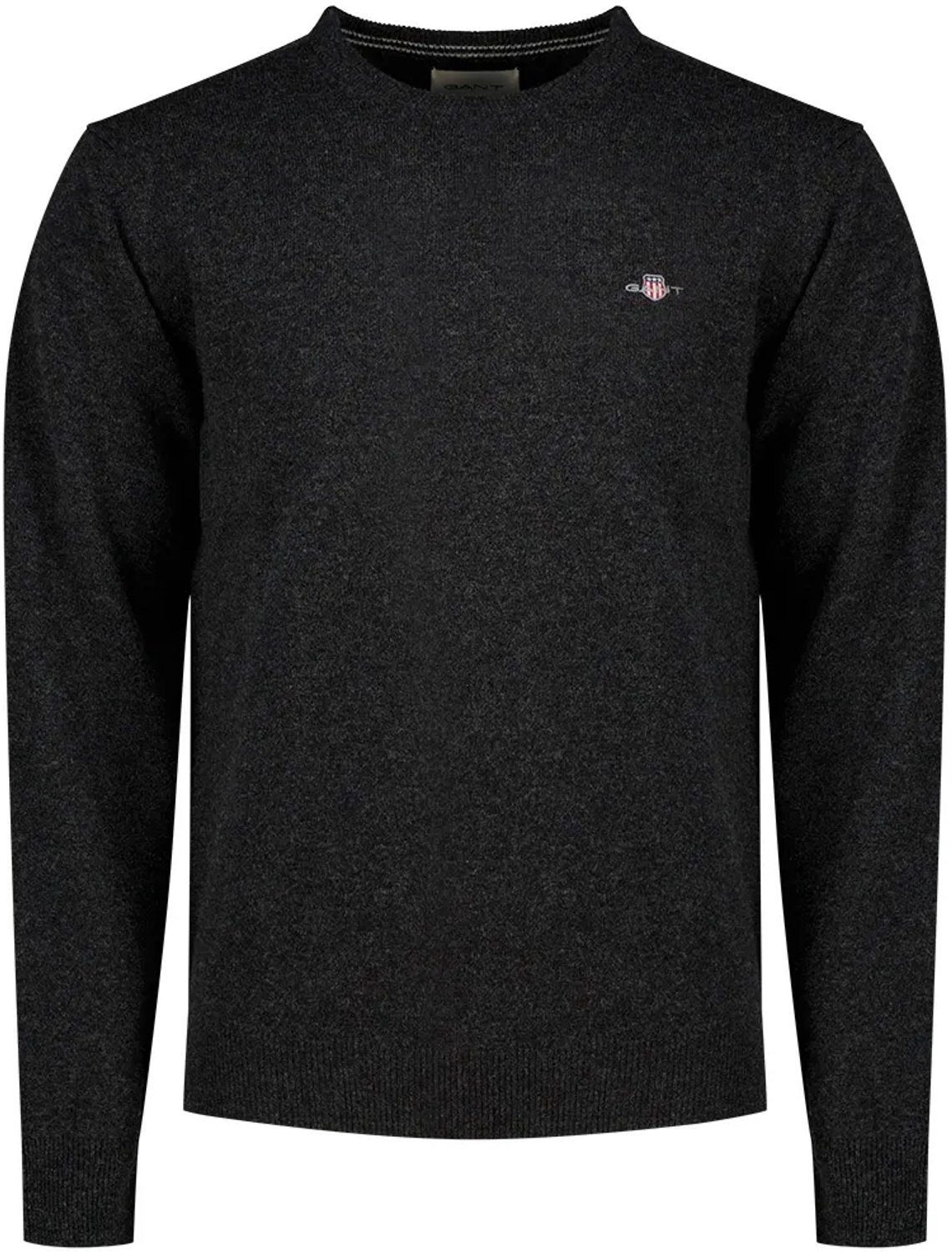 Gant Trui Soft Superfine Italian Lambswool Crew Neck Donker Grijs / male