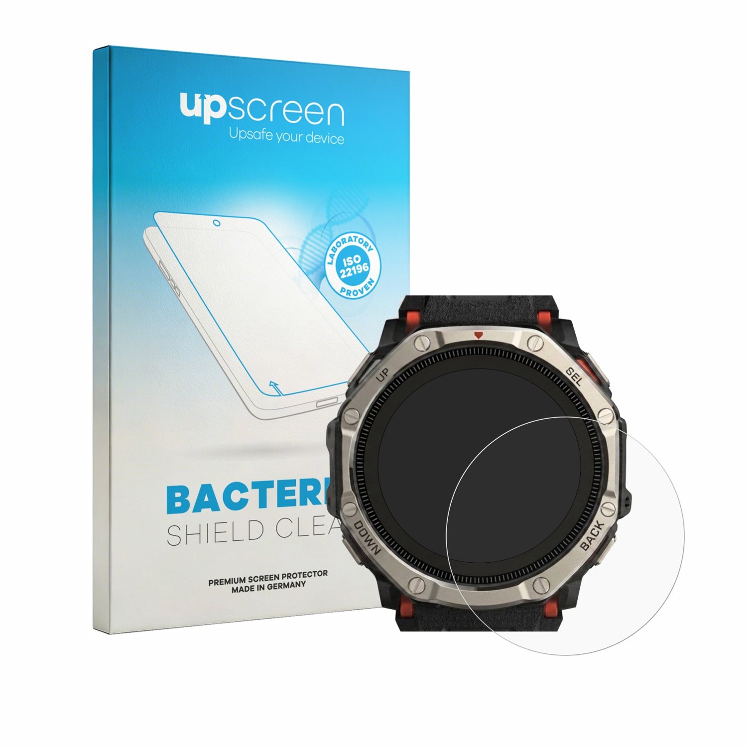 upscreen - Screenprotector voor Huami Amazfit T-Rex Dual Solar - Folie Beschermfolie transparant antibacterieel