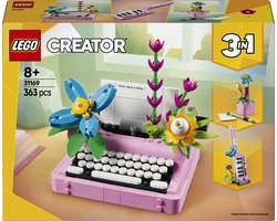 LEGO Creator 3in1 Typemachine met bloemen, Keytar en bloempot Speelgoed voor Kinderen 31169