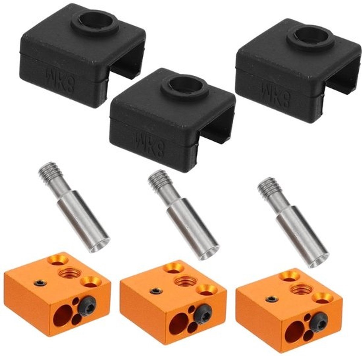 3D Printer Verwarming Blok Set - Siliconen Sokken Kit - Printen Stabiliseren - Hoge Temperatuur Prestaties - 2.9 cm - Assorted