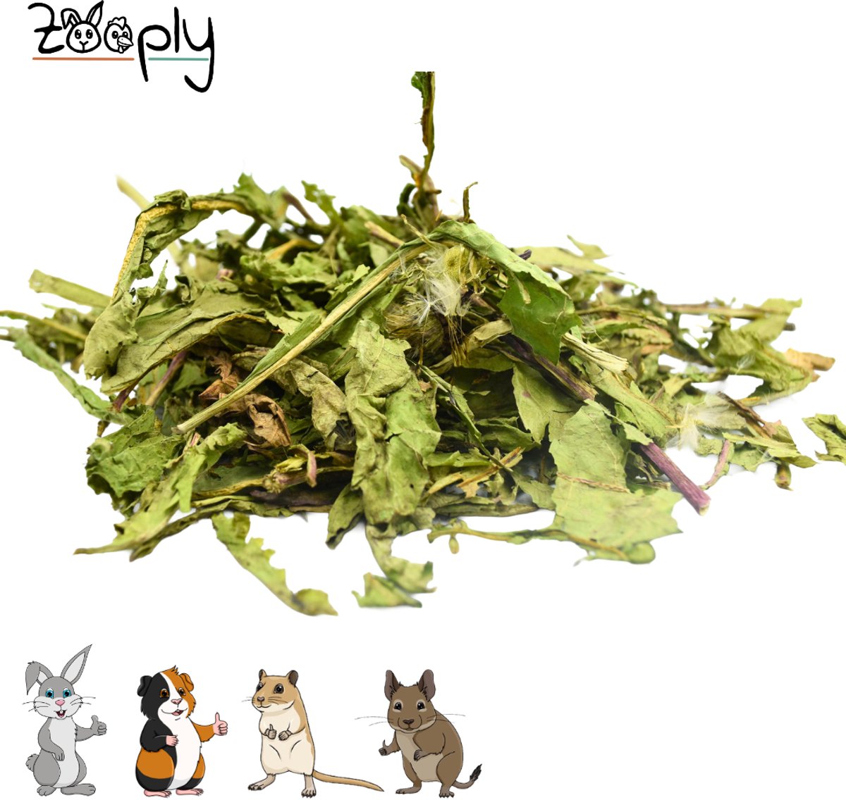 Zooply Paardenbloemblad - Kruiden & Snacks - 100% natuurlijk - Voor konijnen & cavia's - 300 gram