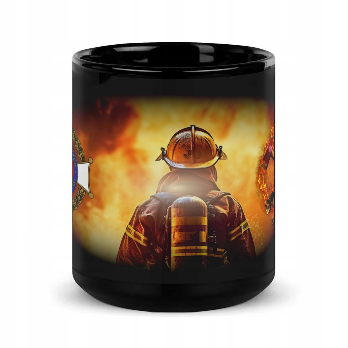 Grote Zwarte Mok - Vrijwillige Brandweer (500 ml)