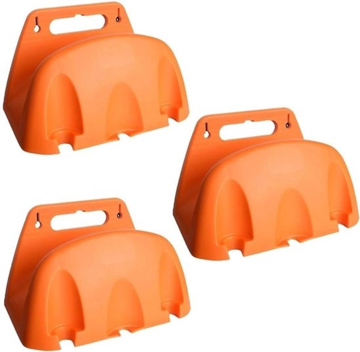 Slang Hanger - Slanghouder Opberger - Tuinslang Opbergen - Eenvoudig te Bevestigen - 3 stuks - Geel
