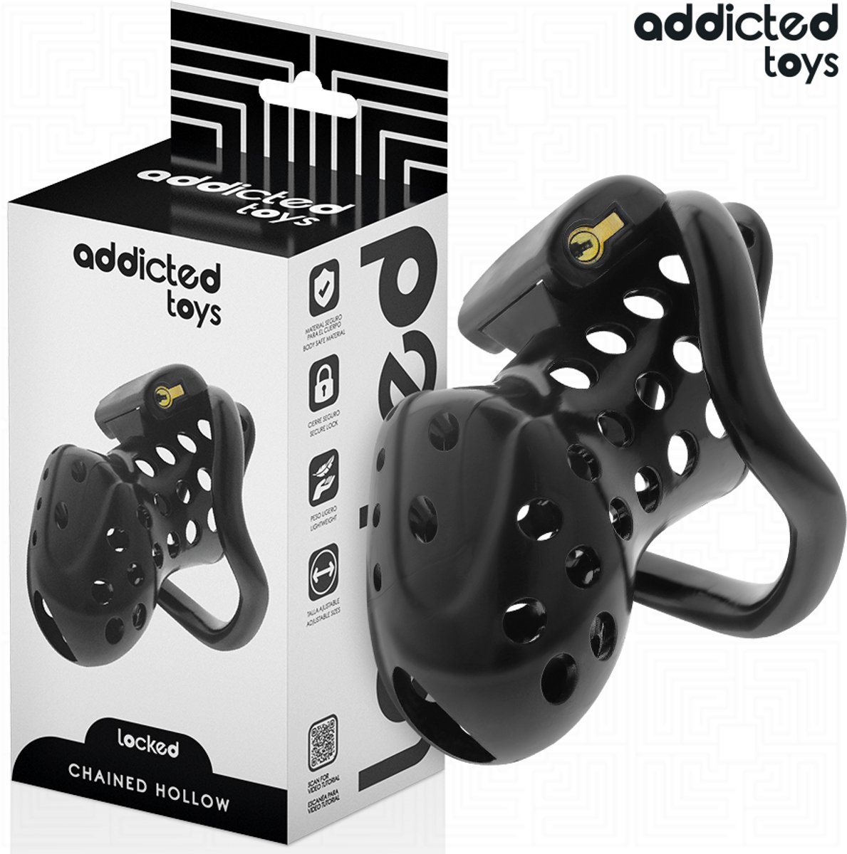 Locked Chained Hol Penis Cage
