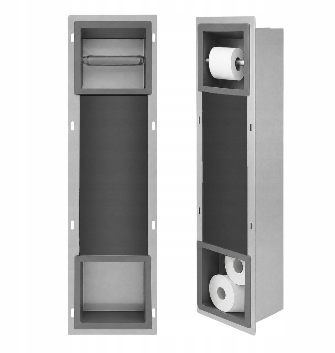 Estiva ARE Wandmontage Toiletrolhouder & Opbergvak Gun Gray