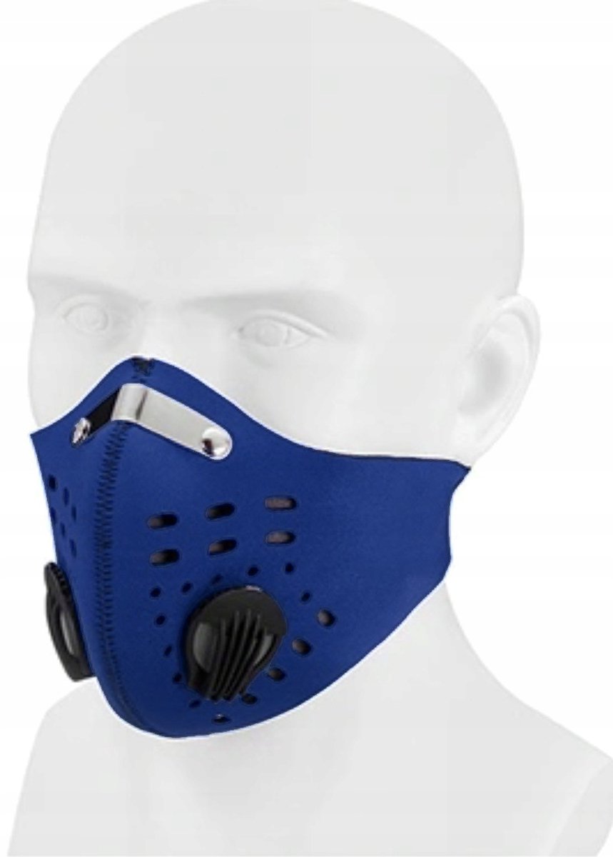 Sportmasker Fietsmasker Ademend Neopreen Navy Blauw