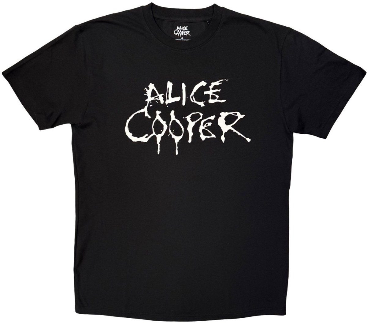 Alice Cooper - Logo Mono Heren Tshirt - 2XL - Zwart/Wit